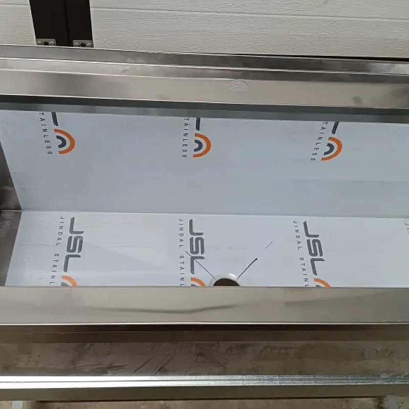 Ванна моечная из нержавеющей стали 1200х600 с бортом и отверстием под смеситель