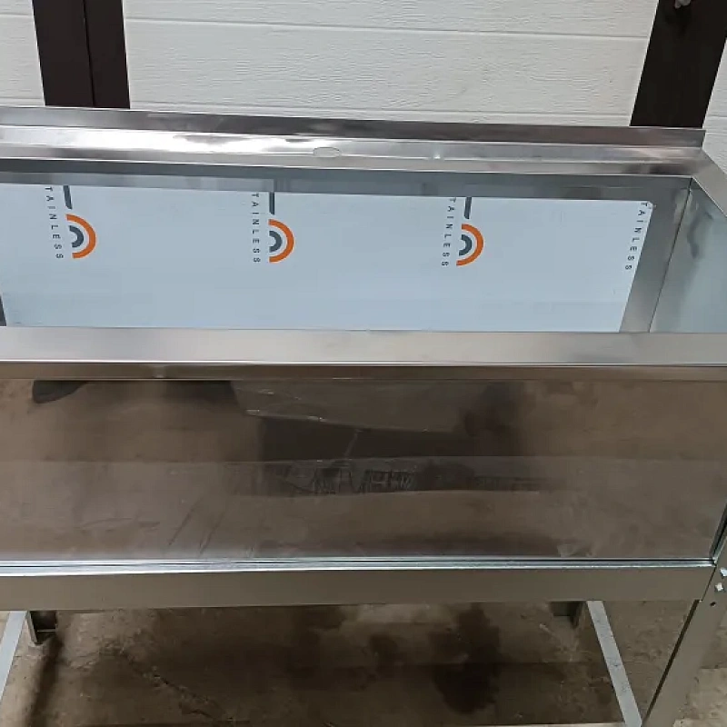 Ванна моечная из нержавеющей стали 1200х600 с бортом и отверстием под смеситель