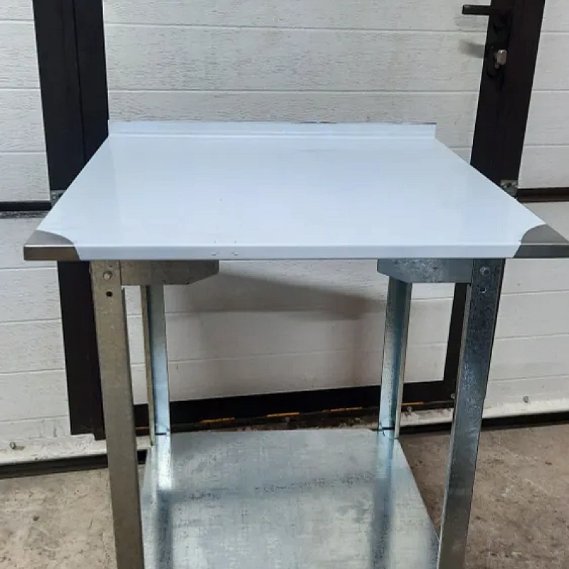 Стол производственный из нержавеющей стали 600х600 с бортом